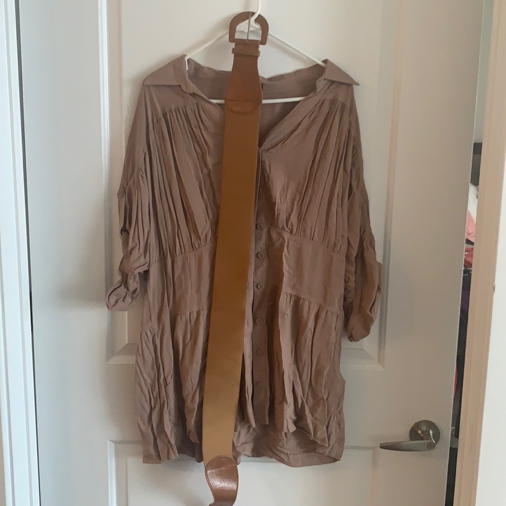 Blouse with belt